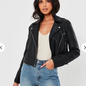 Missguided Faux Leather Biker Jacket